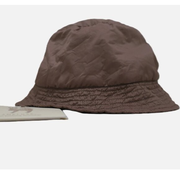 Max Mara The Cube Brown Satin Fisherman Bucket Hat CAMELUXE Size M 57cm NWT main image 3
